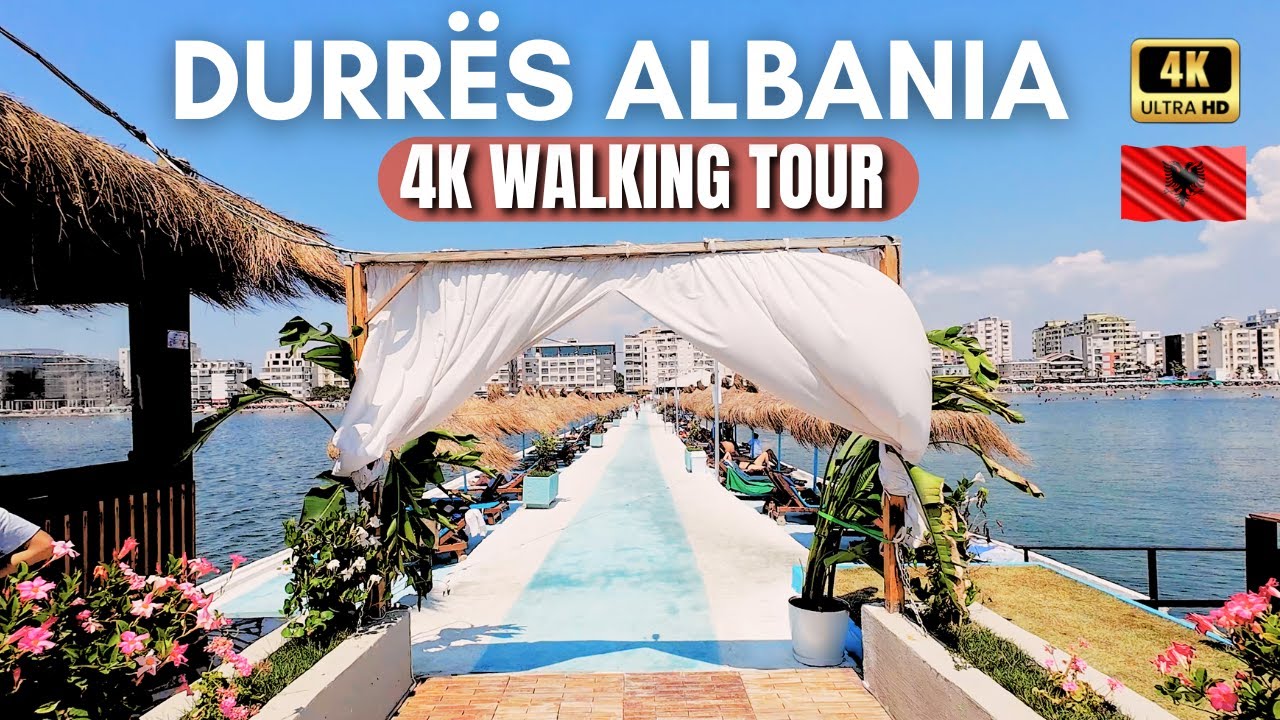 Durres Albania Beach Walk 🇦🇱 | Hidden Gem of Europe in 4K!