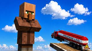 Cars Keep Crashing Into the Giant Minecraft Villager! | Teardown