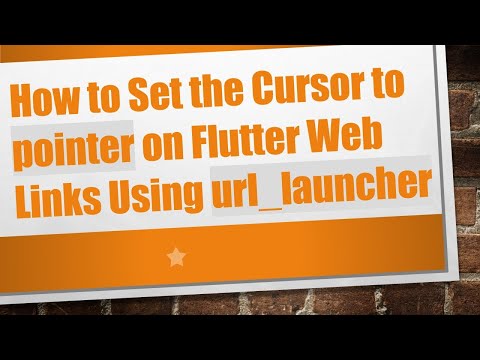 How to Set the Cursor to pointer on Flutter Web Links Using url_launcher