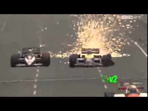 Nigel Mansell Tire Explosion At Adelaide 1986