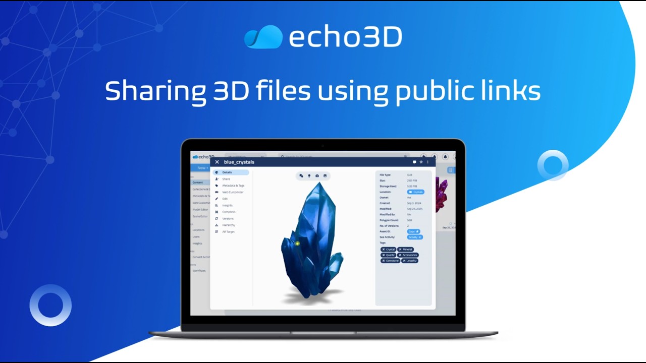 Sharing 3D files using public links - YouTube