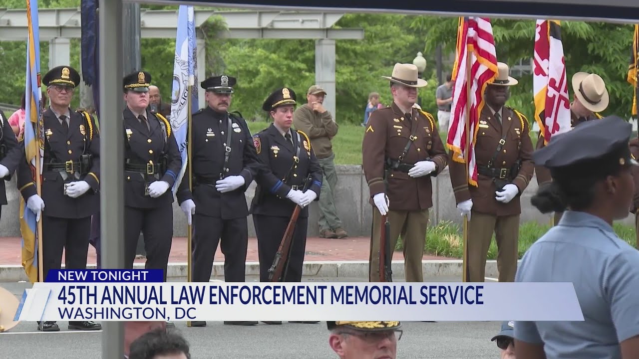 Leaders host annual Law Enforcement Memorial Service in DC - YouTube