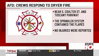 Amarillo Fire Department responds to dryer fire at Park at Coulter Apartments