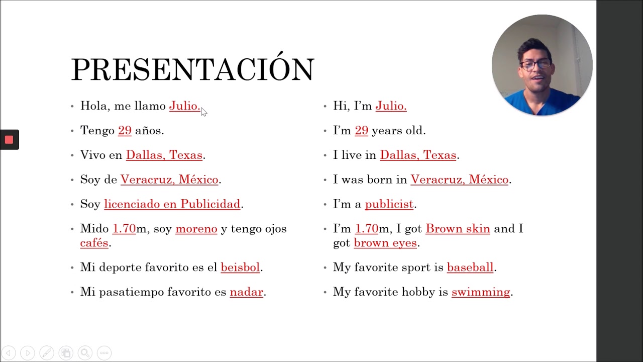 presentation meaning in spanish