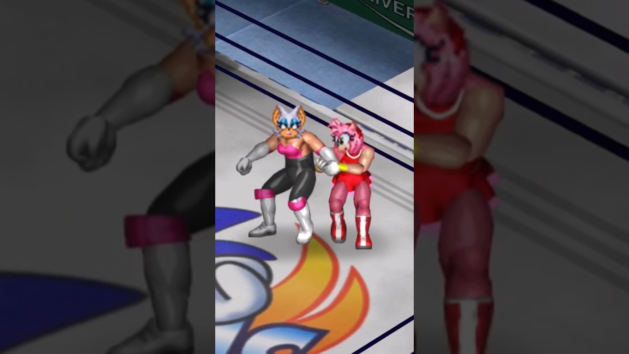 2D Sonic Fighters Wrestling League Amy Rose vs Rouge the Bat 