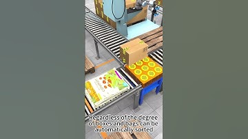 Roller conveyor and swing wheel sorter#conveyor #swing #sorter #warehouse #transportation #machine