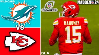 Dolphins vs. Chiefs Simulation | Wild Card Playoffs | Madden 24 PS5