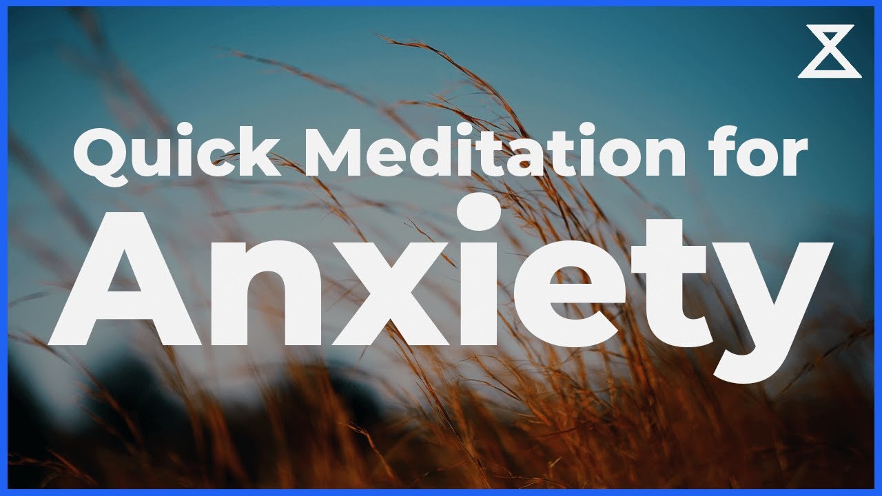 5 Minute Quick Anxiety Reduction Meditation - YouTube