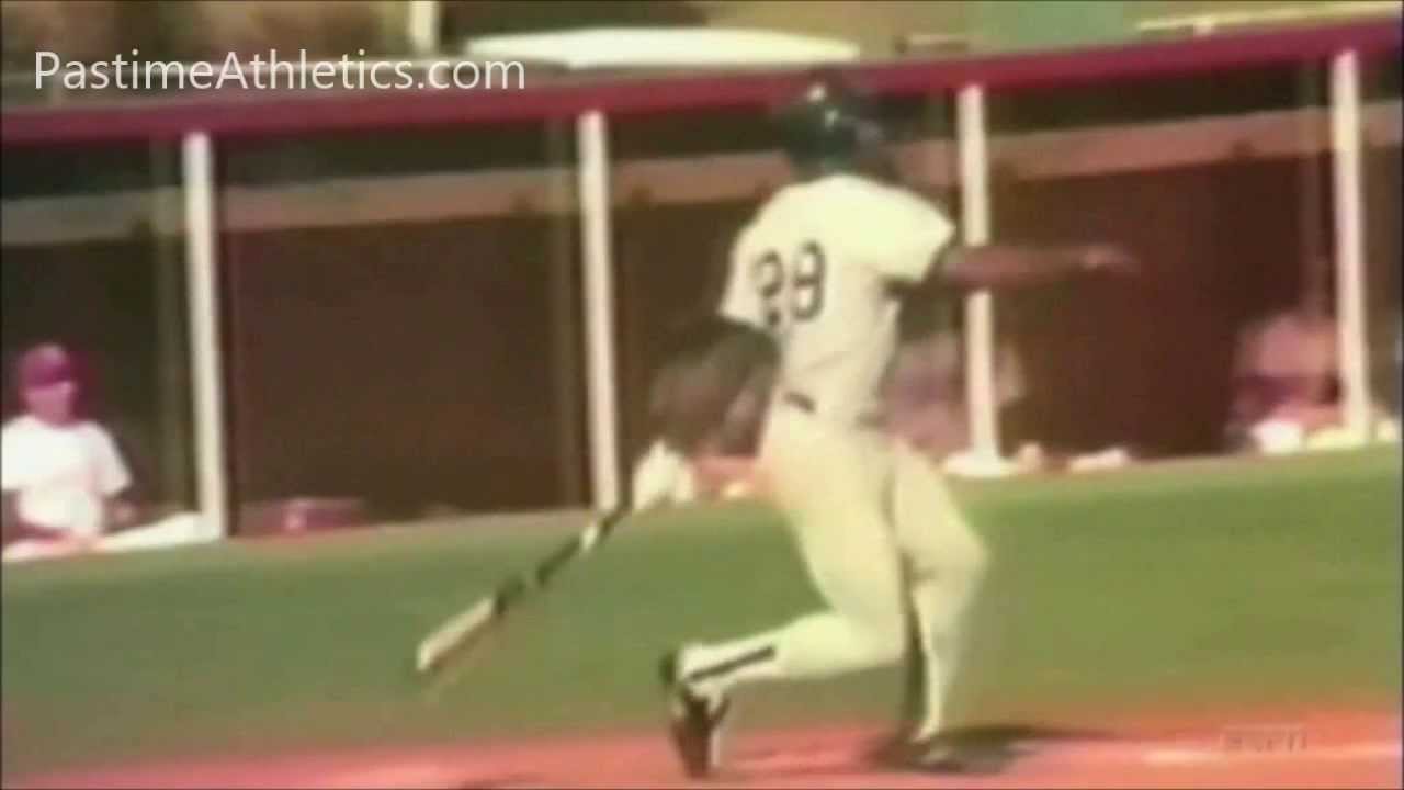BO JACKSON Home Run Baseball Swing Slow Motion Hitting Mechanics
