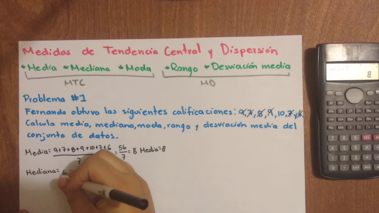 Medidas de Tendencia Central y Dispersión - YouTube