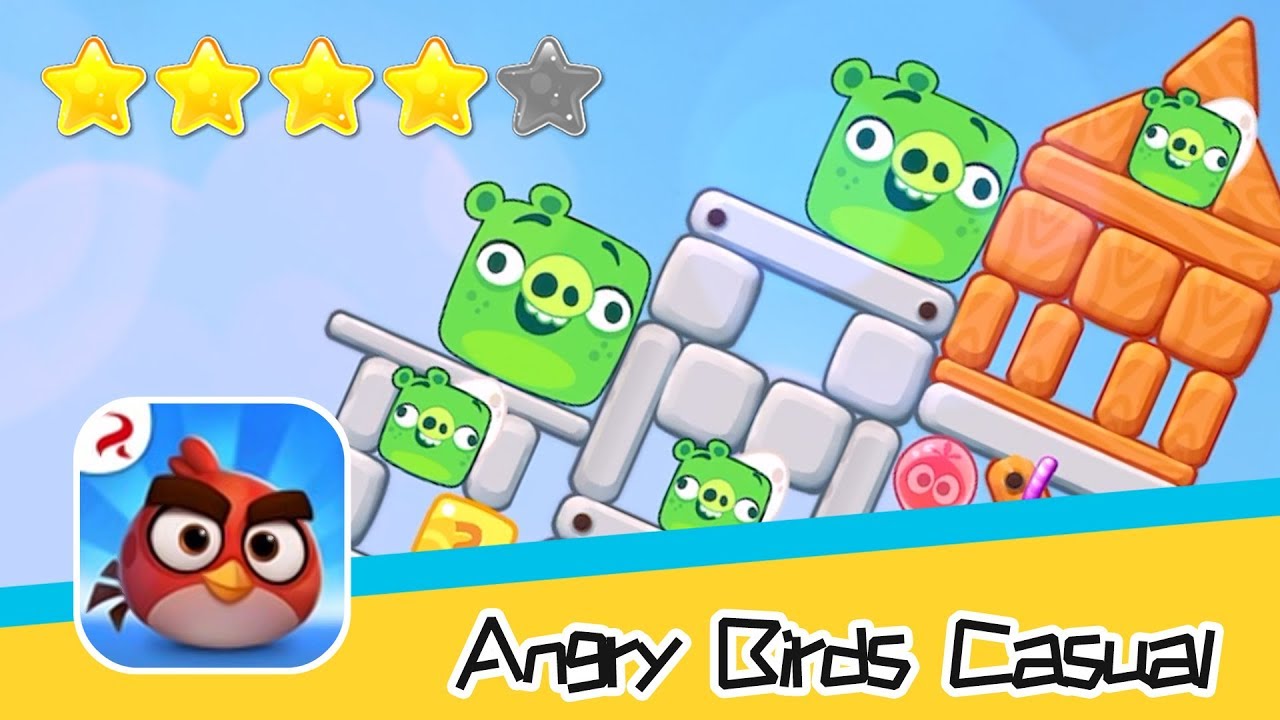 Angry Birds Casual Level 60-61 Walkthrough Sling birds to solve puzzles! Recommend index four stars