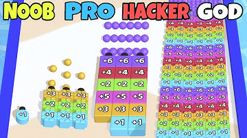 NOOB vs PRO vs HACKER vs GOD in Sticky Numbers 3D