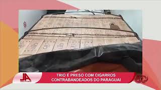 Trio é preso por contrabando de cigarros do Paraguai