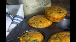 GlutenFree Savory Muffins: Cornmeal, Almond Flour, Feta, and Spinach Recipe