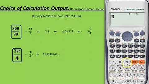 Optimizing Fraction Display: Decimal vs. Mixed Fractions on Your fx-991ES PLUS CASIO Calculator.