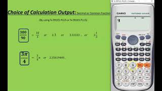 Optimizing Fraction Display: Decimal vs. Mixed Fractions on Your fx-991ES PLUS CASIO Calculator.