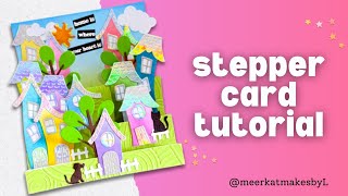 DIY Fun Fold Stepper Card Tutorial Using Whimsical Village Collection