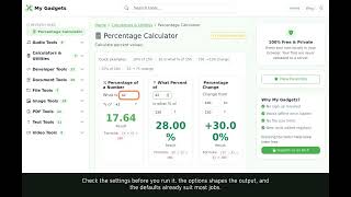 Percentage Calculator — Free Online Tool, No Upload Needed screenshot 2