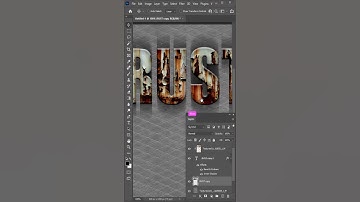 Rusty Text Effect in Photoshop #shorts