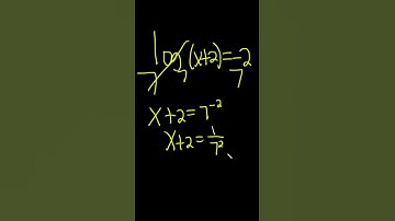 How to Solve a Logarithmic Equation with a Base 7 #shorts