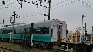 E653系K17編成フレッシュひたちカラー(緑) モハE657-117+モハE656-117 入れ替え 郡山車両センター　2022 12/5