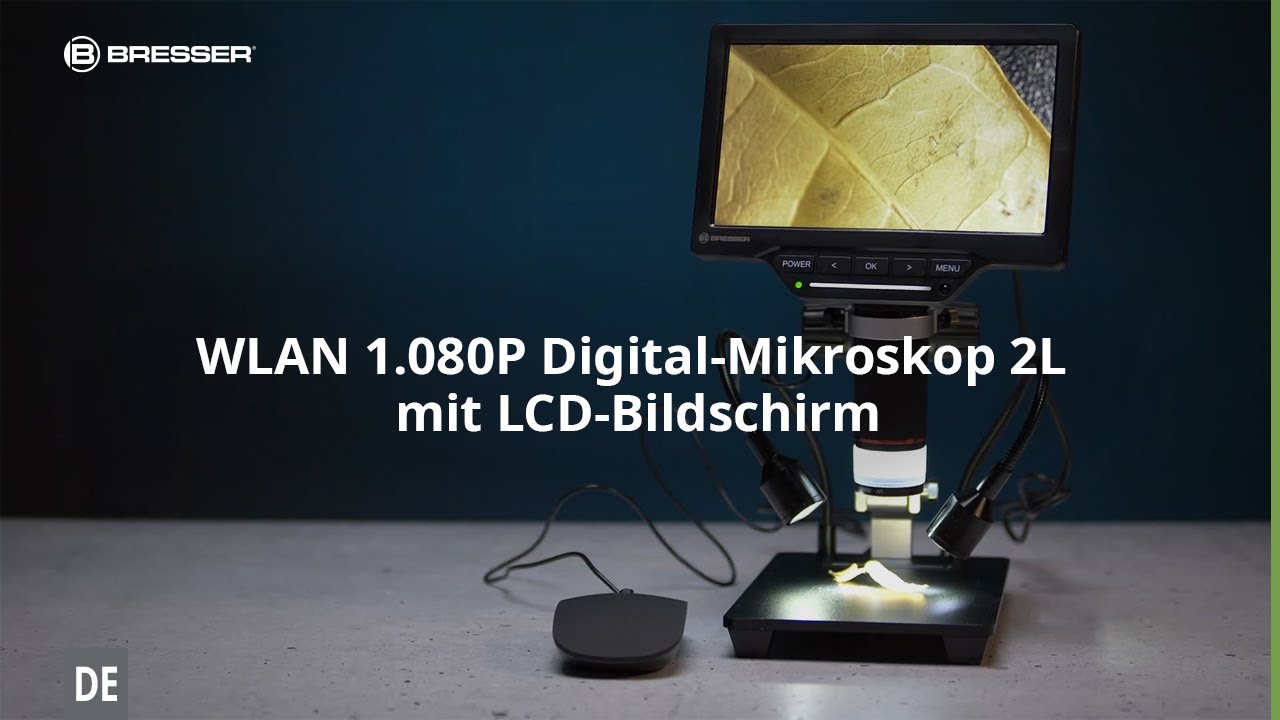 BRESSER WLAN 1.080P Digital-Mikroskop 2L mit LCD-Bildschirm - YouTube