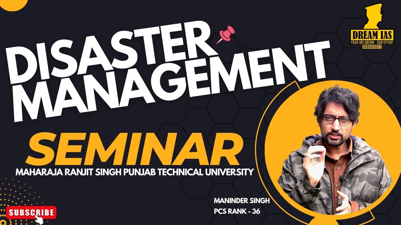 DISASTER MANAGEMENT SEMINAR IN --- (MAHARAJA RANJIT SINGH PUNJAB TECHNICAL UNIVERSITY ) JAN 2026