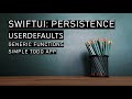 SwiftUI save data with UserDefaults and generic functions