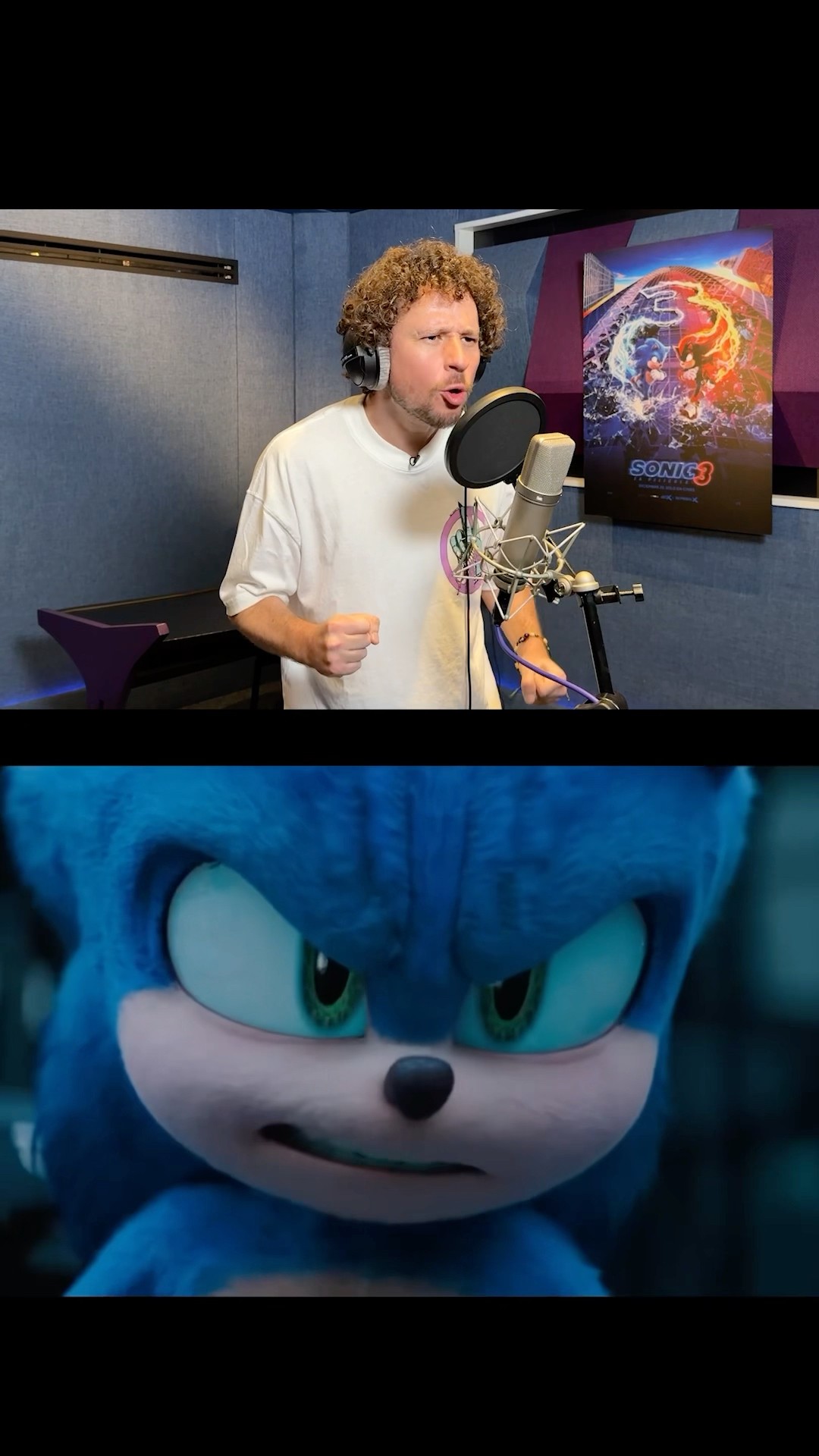 Así se grabó la voz de Sonic para Sonic 3 ????️