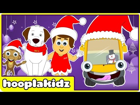 Wheels On The Bus | Christmas Special | Christmas Song | HooplaKidz