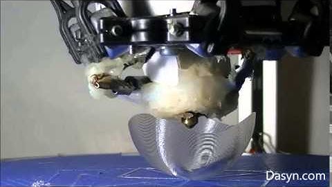 Creating a sphere by swinging helical 3D-printing method