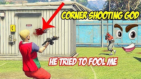 GTA 5 online Run and Gun Team Deathmatch this guy was a corner shooting God
