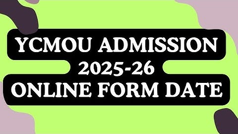 YCMOU admission date 2025-26 | Ycmou online form last date #ycmouadmission