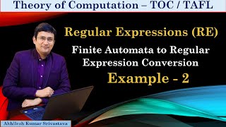 Finite Automata to Regular Expression || Arden's Theorem - Example 2 thumbnail