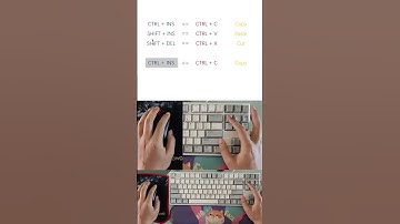 Left-handed Copy Cut & Paste - Windows Keyboard Shortcuts