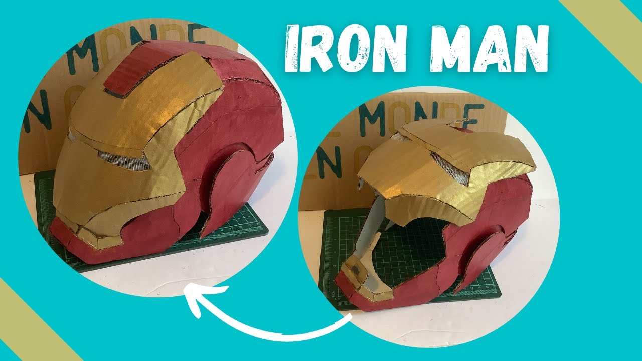 How to make a cardboard Iron Man helmet