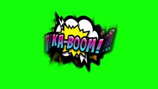 Green Screen Comic Book Words