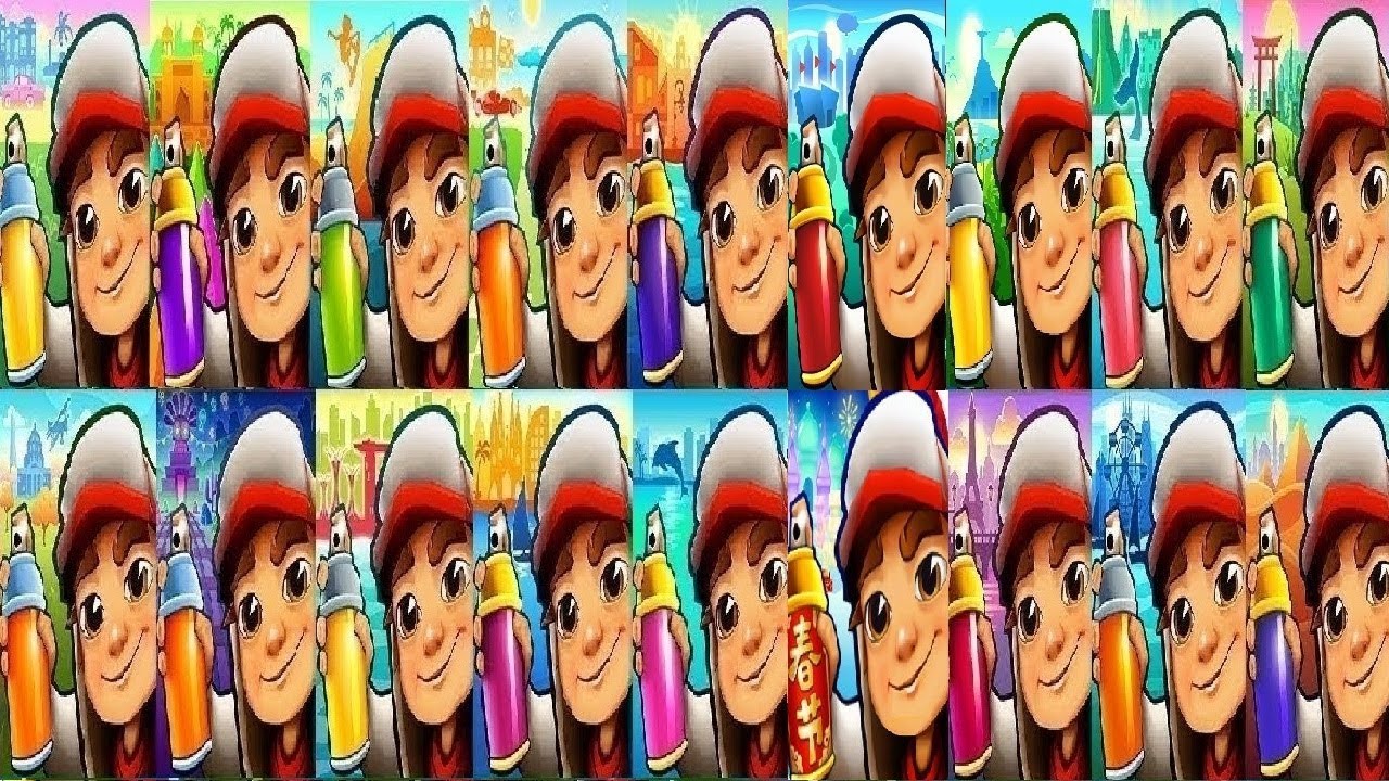Subway Surfers Venice VS  chinese version Atlanta  Rio London New Orleans Singapore  Barcelona MIAMI