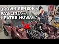 Bmw e30 m52 conversion brown temp sensor modified heater matrix hoses  pas lines for z3 rack  052