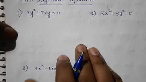 Separate equations from Joint Equation 12th HSC Mathematics in Marathi