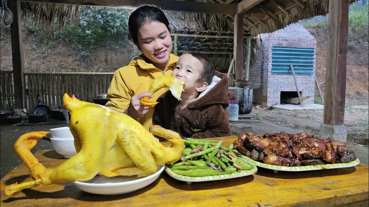 Village life in Vietnam | Harvesting Mung Beans to Sell Market and Preparing a Traditional Dinner.