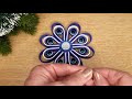 Игрушка на ёлку из фоамирана.  Foamiran snowflake  DIY. Christmas dekoration.