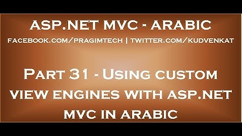 Using custom view engines with asp net mvc in arabic