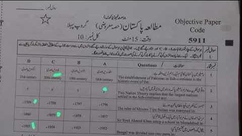 Solved Mcqs 9th class pak study fsd board (group 1) 2023