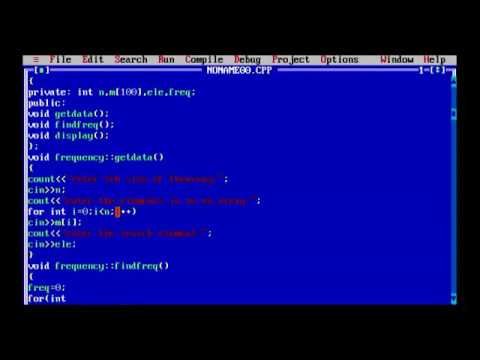 finding the frequency of elements in array(II PUC 3rd lab program ...
