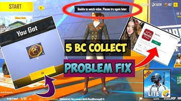 How To Solve 5 Bc Problem In Pubg Mobile Lite l Pubg Lite Me 5 Bc Nhi Mil Rha H l Daily Bc Collect l