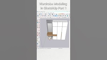 How to model a wardrobe in SketchUp Pt. 1 #sketchup #tutorial #3ddesign #sketchup_core #shorts