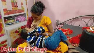 Indian Village Women Brestfeeding Vlog Single Mother