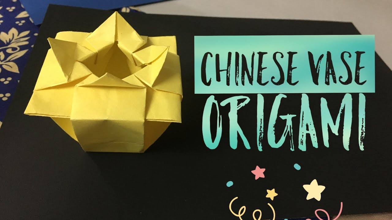 How to Make a Chinese Flower Vase Origami Craft Tutorial YouTube