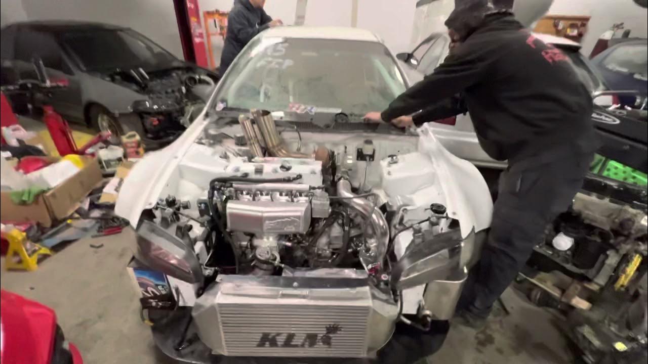 1000hp AWD Turbo K series! First start up with Locked Vtec YouTube